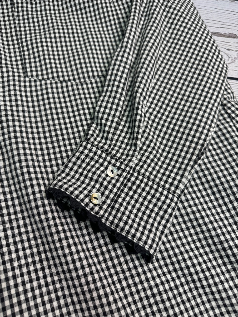 Women’s TUCKERNUCK Black And White Gingham Shirt Dress Size XL - Picture 3 of 6